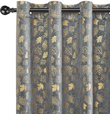 CYCMACO Tende Velluto Oscuranti Per Interni 2 Pezzi, 140x225cm，Tende Termica Isolante, Tenda Moderne Anti-Rumore, Tenda Con Occhielli, Per Camera Da Letto E Soggiorno, Grigio