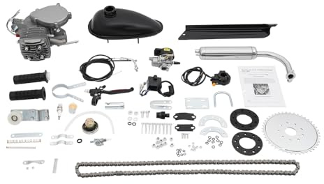80 cc 2-takts cykelmotorsats, motoriserad cykelkonverteringssats med kedja, en cylindrisk tvåtaktsmotor, CDI tändningstyp elcykel motorset för mountainbike/vägcyklar, enkel installation, upp till 40