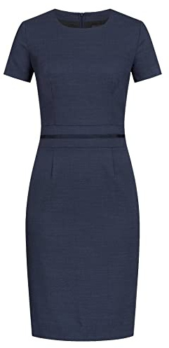 GREIFF Größe 42 Corporate Wear Damen Etuikleid Regular Modern Fit Marine Blau Pinpoint Modell 1064