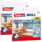 tesa moll Premium Flexible - Junta de silicona autoadhesiva para aislar grietas en ventanas y puertas, transparente, 6 m x 9 mm x 7 mm (paquete de 2)