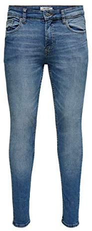 ONLY & SONS ONSWARP Life Skinny Blue DCC 7114 Noos Jeans, Blu Denim, 31W x 34L Uomo