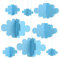 Vordpe 16 Stück Gefälschte Wolken für Decke, 3D Wolke Hängende Dekorationen, Künstliche Wolken Requisiten, Wolken Ornamente für Kinderzimmer, Kinderzimmer, Babytaufe, Party, Hochzeit, Bühnendekor