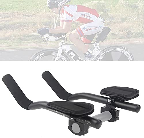 Bike Aero Bars Aluminum Alloy Armrest Bar for Road Bike Bicycle Racing TT Handlebar Clip on Relaxation HandleTriathlon Handlebars Bicycle Accessories