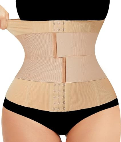 Junlan Korsett Damen Bauchgurt Schwangerschaft Bauchweg Waist Trainer Damen Bauchweggürtel Schwangerschaftsgürtel (beige, S)
