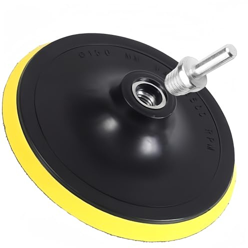 LEPEVNEY 6-Inch 150mm Hook and Loop Backing Pad M14 Drill Adapter Sanding Backing Pad Polishing Pad Disc Orbital Sander Polisher Backer Plate