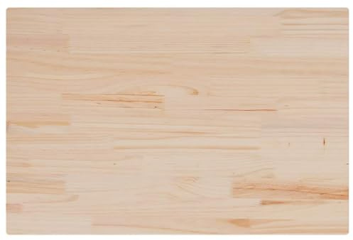 vidaXL Piano per Tavolo 80x50x2,5 cm Rettangolare Legno Massello Pino, Piano per Tavolo Rettangolare, Piano Tavolo in Legno, Piano d'appoggio