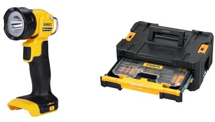 Dewalt DCL040-XJ 18V XR Lithium-Ion Body Only Cordless Torch, Black/Yellow, 15.0 cm*32.0 cm*22.0 cm + Suitable Power Tool Accessory