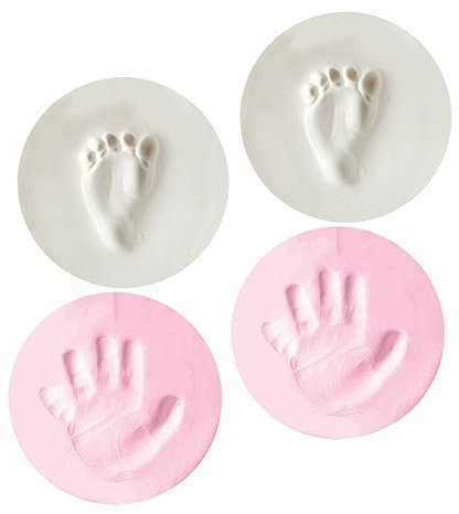 TOYANDONA 4 Stücke Handabdruck Fußabdruck Satz für Neugeborene Hautfreundlicher Gips Erinnerungsstück für Partys Material für Sichere Nutzung für Eltern und Großeltern