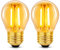 Ampoule E27 Vintage 2W LED Filament, Equivalent 20W Incandescence, Verre Ambré Blanc Chaud 2200K, G45 Filament Rétro, 200LM, AC 220V, Non-Dimmable, Décorative pour Restaurant Café Bar, Lot de 2