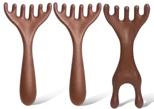 3PCS Head Massager Scalp,Wooden Gua Sha Combs for Hair,Wide Tooth Sandalwood Hair Comb Portable Head Scratcher, Massage Tool,Gift for Relaxation