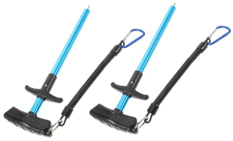 Toyvian 2 Ensembles Outil de Retrait Hameçon Aluminium pour Mer Portable et Extracteur de Crochet pour Poissons Accessoire pour Pêcheurs