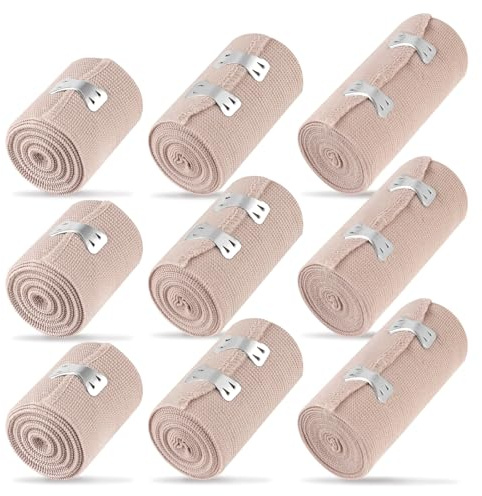 9 vendajes elásticos, vendaje autoadhesivo, vendaje de fijación