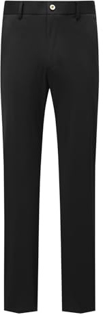YFFUSHI Pantalones formales de seda de hielo para hombre, elásticos, ligeros, pantalones de vestir clásicos inteligentes para oficina, negocios