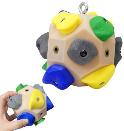 Handcrafted Boulder Block with 12 Climbing Holds – Rock Climbing Grip Strength Trainer – Plastic Finger Strengthener & Bouldering Training Equipment for Precision – Climber Gifts
