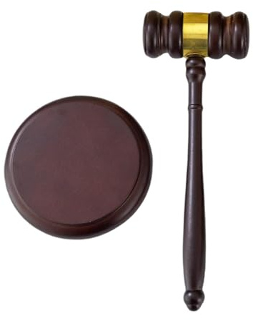 Martelletto da giudice per tribunale, avvocato martelletto, puntelli per avvocato, per studenti, banditori, riunioni, feste in costume, feste in giurisprudenza, scuola, tribunali, firma aziendale
