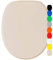 Sanilo WC Sitz mit Absenkautomatik, viele einfarbige Toilettendeckel zur Auswahl, hochwertige und stabile Qualität aus Holz (Beige)