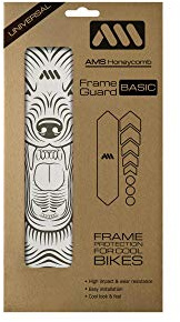 All Mountain Style AMSFG1CLWF Honeycomb High Impact Frame Guard Basic – Protects Your Bike from Scratches and dings, Clear/Wolf