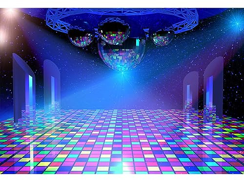 YongFoto 3x2m Vinyl Fotografi Bakgrund Disco Ljus Scen Spegel Bollar Glänsande Stjärnor för Fotorträtt Fotorekvisita Festdekor Videostudio Fotobås