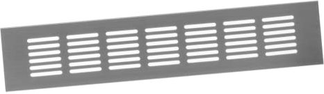 60x300mm Air Vent Cover - Aluminium Ventilation Grille - Silver Furniture Grill for Door, Wardrobe, Radiator