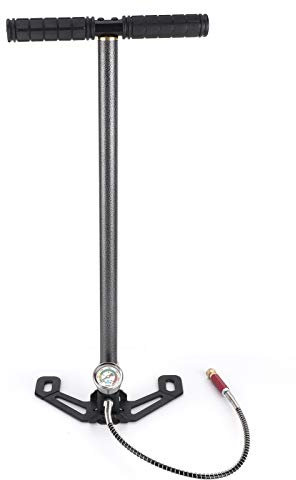 Ejoyous High Pressure Hand Pump, 3 Stage Air Filling Stirrup Pump up to 6000 psi Airgun PCP Pump with Gauge for High Pressure Tires and Pre-Charged Pneumatic Airguns