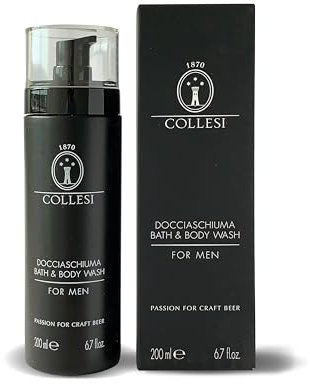 Collesi Gel Doccia Uomo 200 ml - Lenisce, idrata e protegge la pelle - Arricchito con birra artigianale - Adatto alle pelli sensibili - Dermatologicamente testato - Made in Italy
