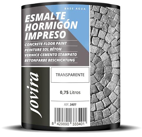 JOVIRA PINTURAS Resina-Esmalte Hormigón Impreso. Resina renovadora para pavimentos de hormigón. (750 Mililitros, Transparente) I-7