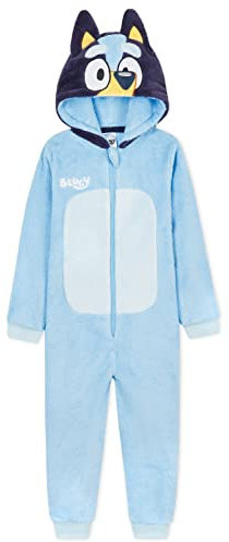 BlueY Jungen Fleece Jumpsuit mit Kapuze, kuscheliger Overall – Geschenke für Jungs (Blau, 3-4 Jahre)