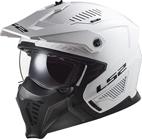 LS2, Casco Moto Jet/Modulare DRIFTER SOLID White, XL