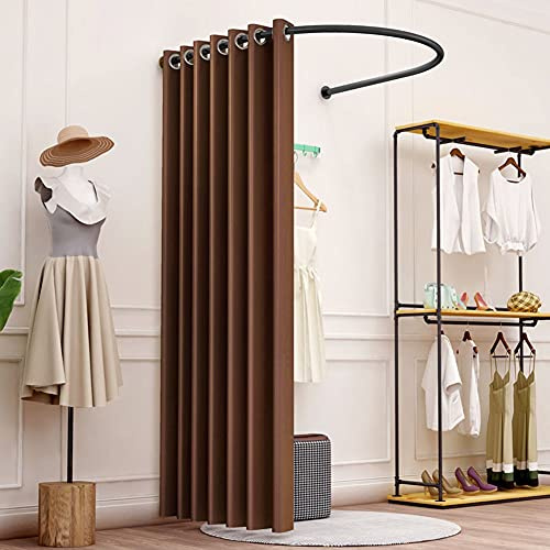 Mobile Dressing Changing Room U-Type Track Locker Room Wall-Mounted Fitting Room Simple Sun Shade for Office Outdoor Activities (Color 7 100X95CM)