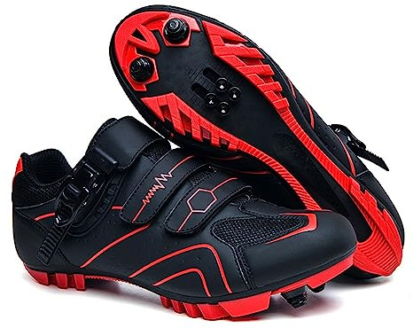 Hixingo Zapatilla de Ciclismo Hombre y Mujer, Zapatos Bicicleta de Carretera Exterior MTB Compatibles con SPD/SPD-SL Lock System, Zapatillas de Ciclismo Unisex Adulto Respirables