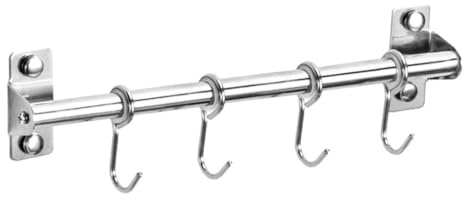 BOKIOESDE Rostbeständiga bestickställ Hållbara och långvariga utrymmesbesparande köksredskapsställ i rostfritt stål Enkel att installera, Enkelstång+30cm+4