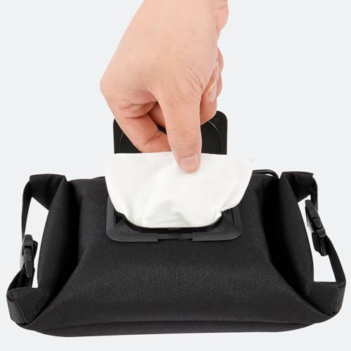 Dispenser di salviette umidificate portatili per bambini, porta salviettine umidificate in tela ricaricabile, mantiene le salviette fresche, contenitore per salviettine umide da viaggio, per campeggio