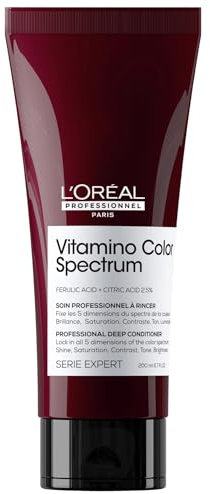 L'Oréal Professionnel, Acondicionador, Para Cabello Teñido, Textura Cremosa y Suave, Fija el Color hasta 100 días, Vitamino Color Spectrum, Serie Expert, 200ml