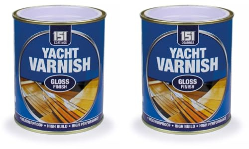 MIXEL Yacht Varnish Gloss Finish Paint, Quick-Drying, Easy To Apply, DIY Enthusiasts, Ideal For Boats, Yachts, Outdoor Equipment, Long-Lasting, UV-Resistant, 300ml, (2 Pcs)