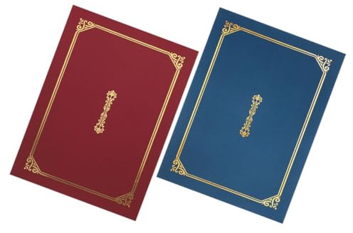 HORIALENCE 2 Sobres para Documentos Tamaño A4 en Papel, Protector Elegante para Certificados de Reconocimiento, Adecuado para Ceremonias de Graduación y Presentaciones de Distinciones