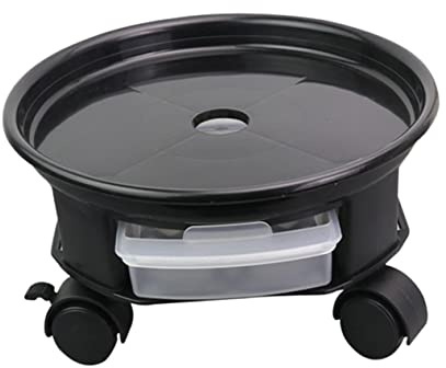 UPKOCH Fond du Pot à Fleurs Pots pour Les Plantes Décoration De Plantes De Plein Air Socles Pied De Pot De Fleurs Pots De Plante Intérieure Bac à Plantes Charrette Black