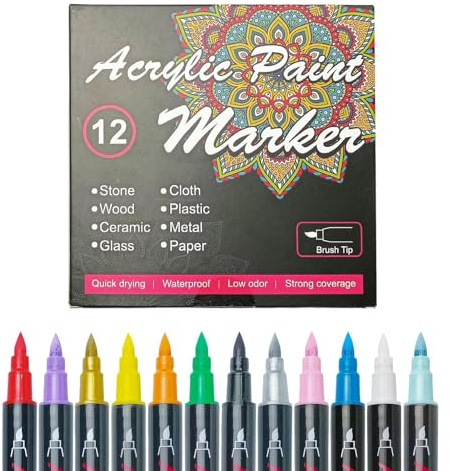 Pennarelli Per Body Art Per La Pelle - Set Di Penne Da Disegno Lavabili Da 12 Pezzi, Forniture Per Pittura E Trucco Sicure Per La Pelle | Funzione Di Applicazione Del Colore Uniforme, Supporta I Vanta