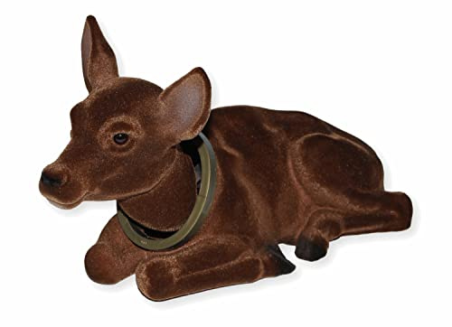 RAKSO Wackel Figur REH groß Wackelfigur H 17 cm liegend Dekofigur mit Wackelkopf
