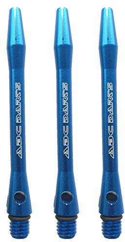 abcdarts - Cañas de Dardos Unisex para Adultos, de Aluminio, Color Azul, tamaño Mediano
