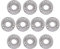 Rohrflansch Flansch eSynic 10 Stücke 3/4'' BSP Bodenflansch Gewindeflansch 3/4 Zoll Rohrhalterung aus Aluminiumlegierung mit 3 Löchern, Für Rohre Wasserhahn Industrial Style Möbel(10tlg. in Silber)
