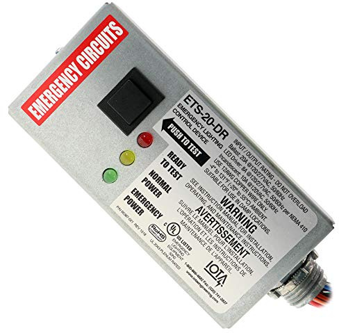 Iota ETS-20-DR Emergency Lighting Control Auxilliary Transfer Device, 120/277V