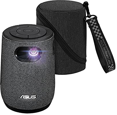 ASUS ZenBeam Latte - Proyector LED portátil HD, 300 lúmenes, HDMI y USB-C 1280 x 720 y 32 dB, Altavoces Bluetooth de 10 W, Sonido por Harman Kardon, batería integrada, USB-A y HDMI, Gris