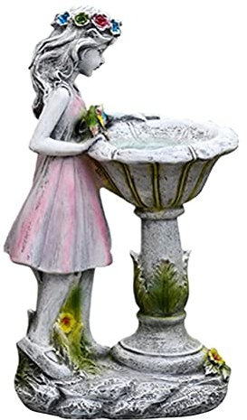 Ayaaa Lumière Solaire Ange Gardien Fleur fée résine Solaire Ange Figure Sculpture étanche Jardin Villa Jardin Jardin décoration Statue Fleur fée Lampe Solaire