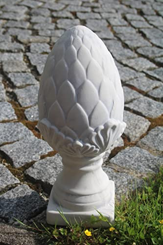 Pigna in ceramica bianca laccata, altezza ca. 33 cm, pigne in pino