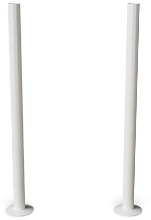 UK Radiators White Radiator Pipe Sleeve - Gloss White Finish - 300mm Brass Pipe Sleeves - Perfect Addition to Any Interior Design