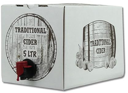 Bolsa de 5 litros en caja, dispensador de bebidas para vino, cerveza, sidra, agua impresa y opciones blancas (sidra tradicional)