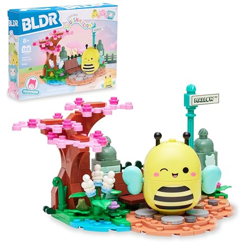 BLDR Squishmallows Sunny’s Park Life Building Set - Sunny The Bee Buildable Figure - Squishmallows Fans 8+, 0043