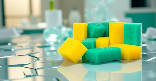 3 Spugne per la pulizia con pasta pulente