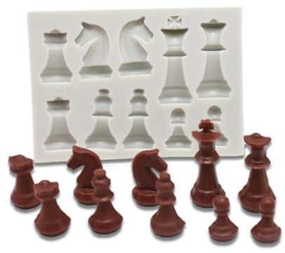 Moules à Chocolat en Silicone, 3D Moule Tablette Chocolate International Échecs Silicone Moule, Moules de Fonte pour Pieces en Chocolat Maison, Pralines, Bonbon, Gateau Décor