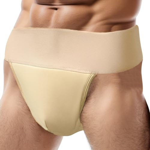 flexdans Ceinture Matelassée String de Danse pour Hommes, Slip de Danse, Ceinture de Ballet de Danse Nude XL
